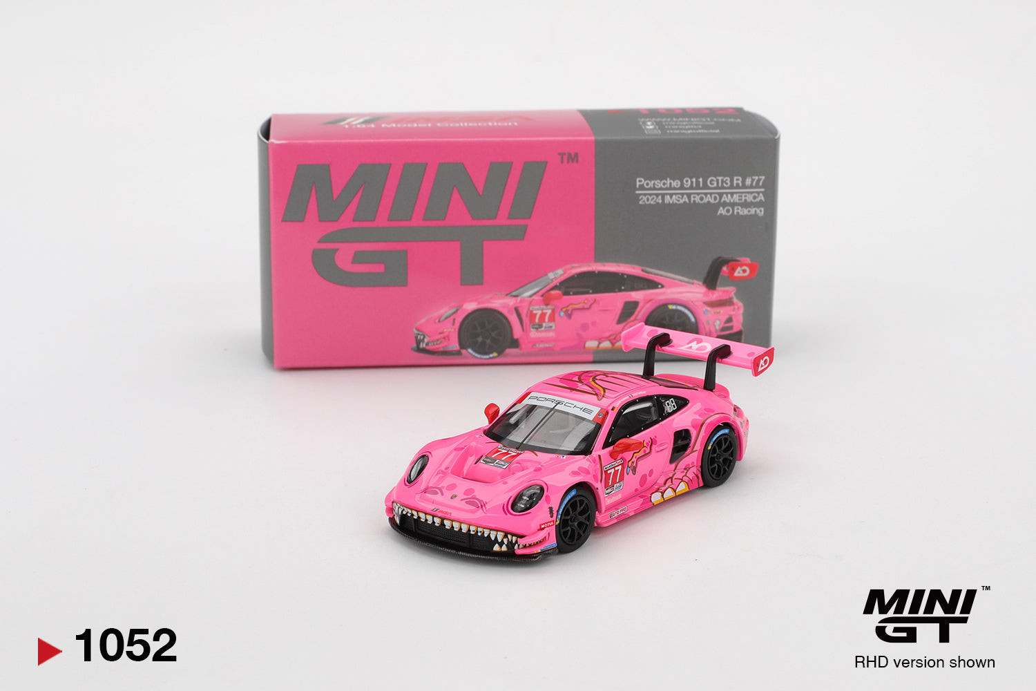 Porsche 911 GT3 R 77 AO Racing 2024 IMSA Road America (Box Version - Factory Sealed)