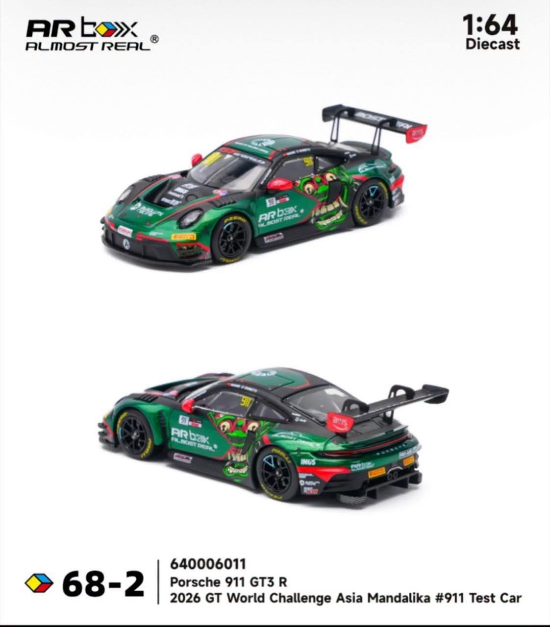 AR Box Almost Real Porsche 911 GT3R 2026 GT World Challenge Asia Mandalika #911
