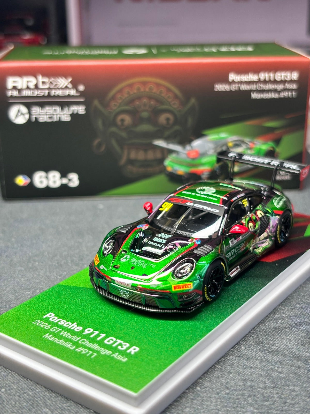 CHASE AR Box Almost Real Porsche 911 GT3R 2026 GT World Challenge Asia Mandalika #911