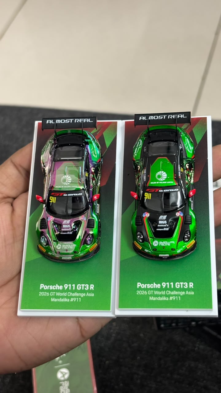 CHASE + REGULAR AR Box Almost Real Porsche 911 GT3R 2026 GT World Challenge Asia Mandalika #911