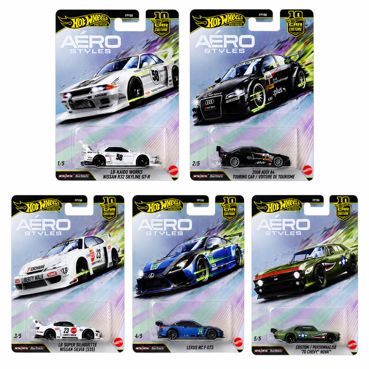 Pre-Order Hotwheels Imported Premium Car Culture Aero Styles Set (ETA 31/07/2026)