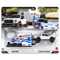Hotwheels 1:64 Premium Team Transport Rob'n Pinks & '17 Ford F-150 Raptor with Trailer - #96