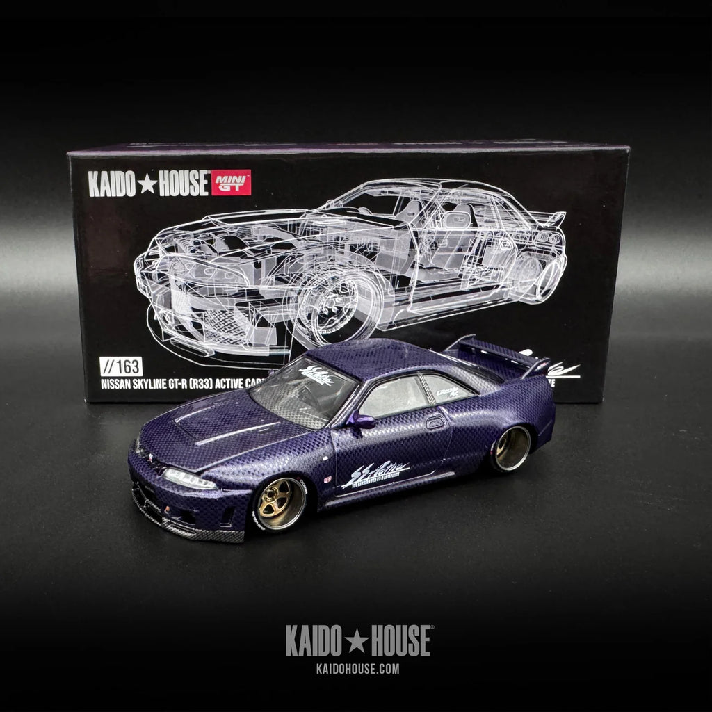 Mini GT x Kaido House - KHMG163 - Nissan Skyline GT-R (R33) Active Carbon R V2