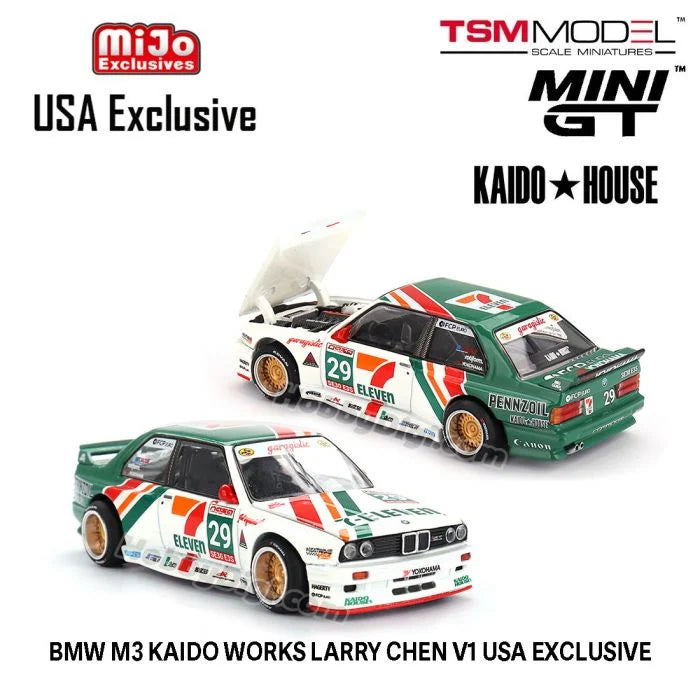 Mini GT x Kaido House BMW M3 Kaido Works Larry Chen V1 Mijo Exclusive