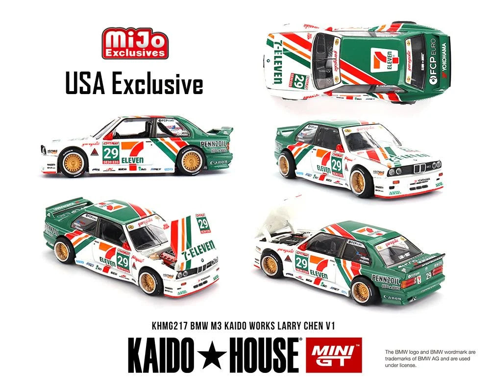 Mini GT x Kaido House BMW M3 Kaido Works Larry Chen V1 Mijo Exclusive