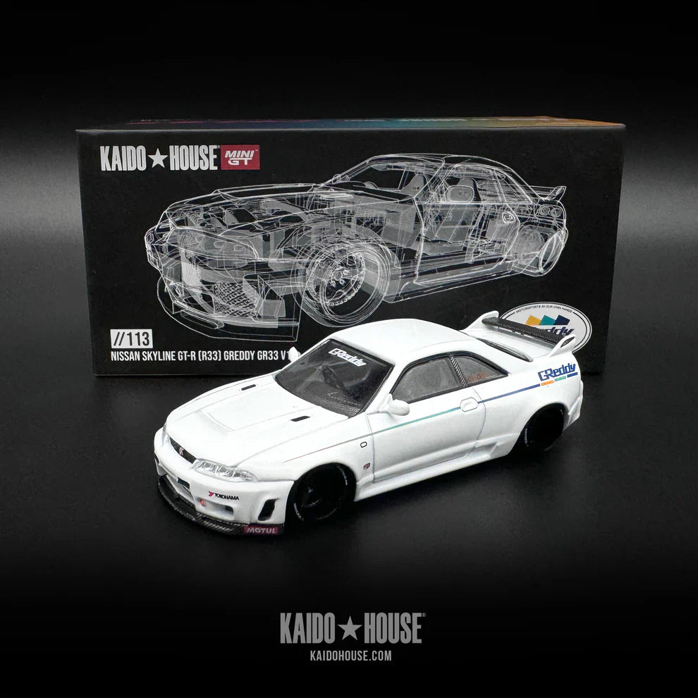 Mini GT x Kaido House Nissan GTR (R33) Greddy GR33 V1