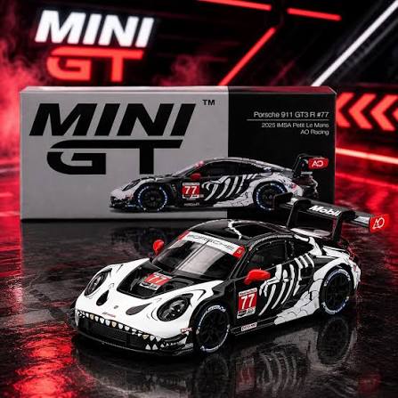 PORSCHE 911 GT3 R77 AO RACING 2025 IMSA PETIT LE MANS