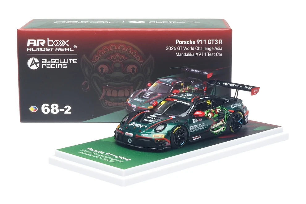 (Pre-Order) (640006011) AR Box - Porsche 911 GT3 R 2026 GT World Challenge Asia Mandalika #911 Test Car